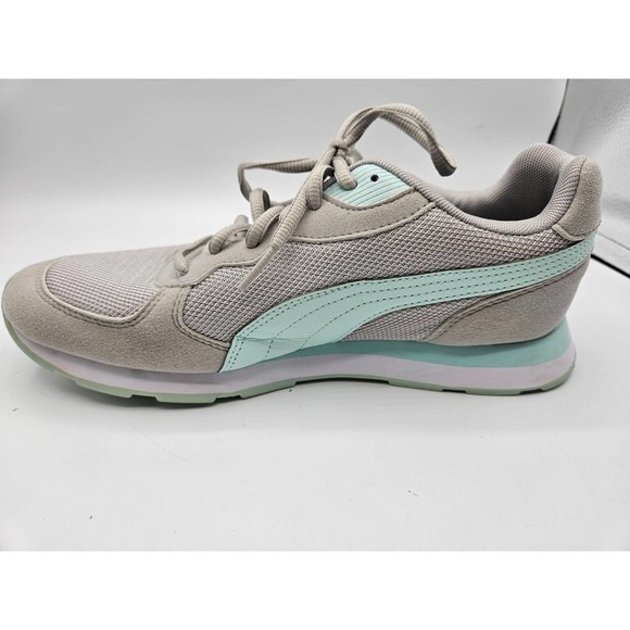Puma Soft Foam Optimal Comfort Size 9 Light Gray/Teal Green Athletic Shoes - Picture 6 of 12